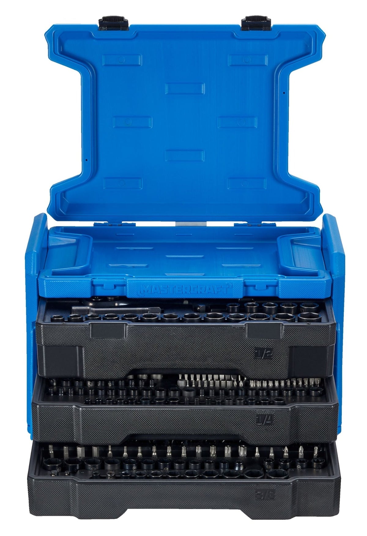 Socket Set, SAE/Metric, CRV, Black Steel Finish, 260-pc