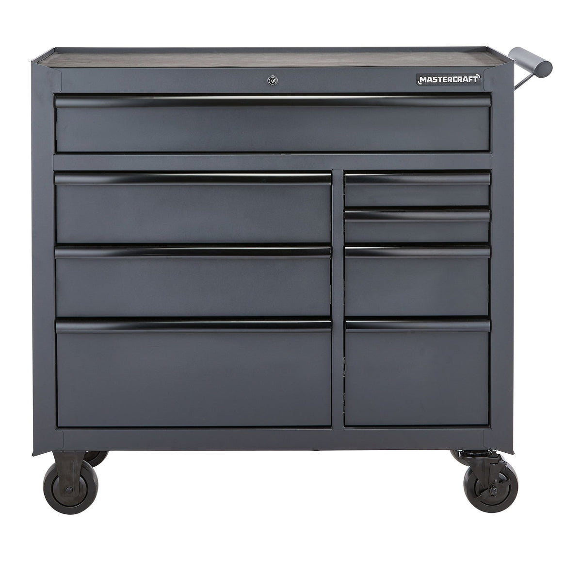 Tool Storage Cabinet, 8 Drawer, 41-in, Black