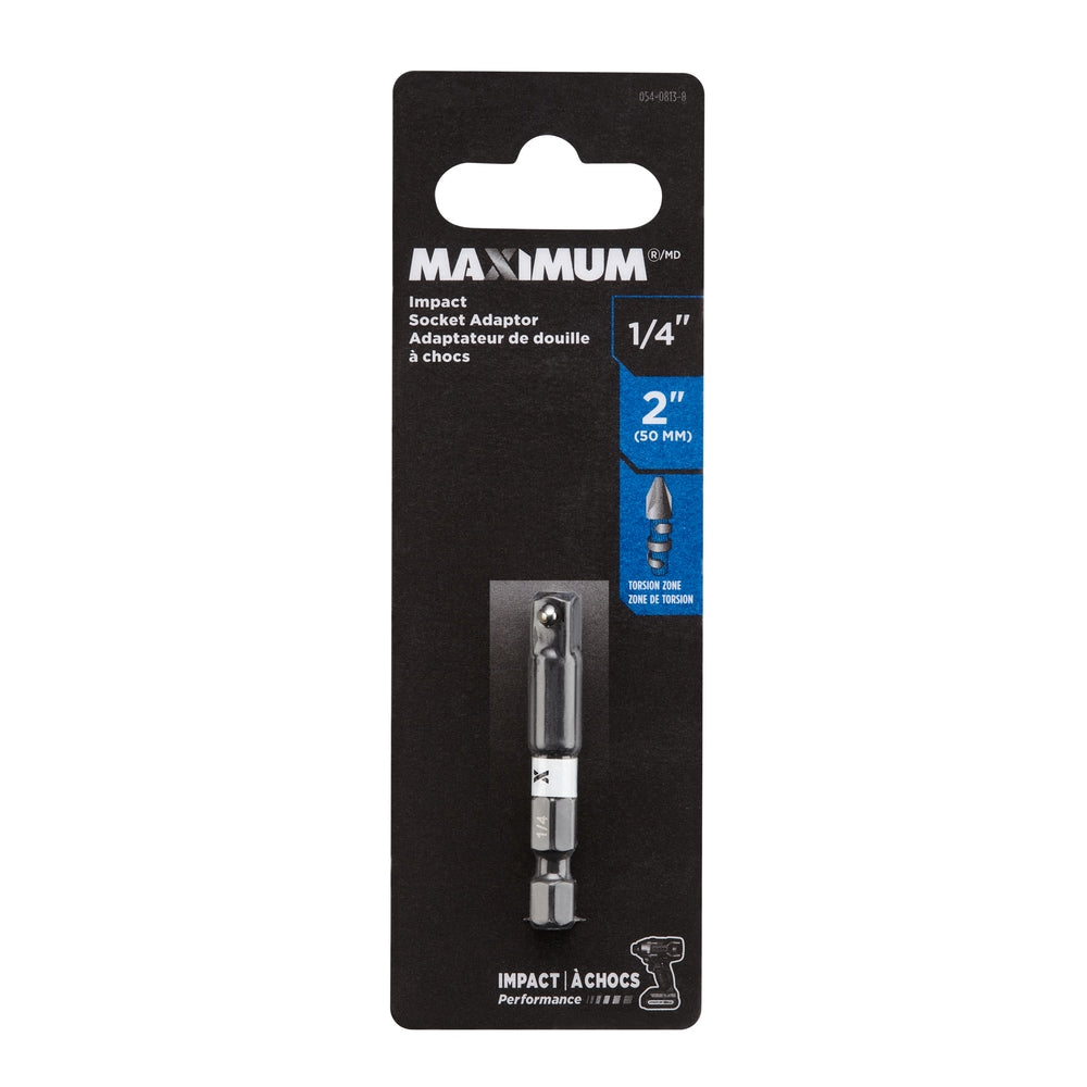 MAXIMUM 2-in Socket Adaptor, 1/4-in