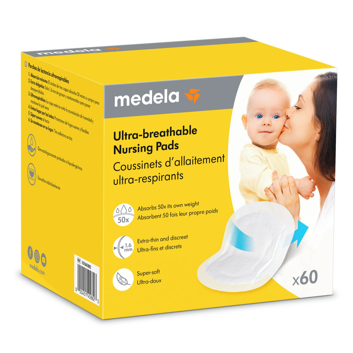 Ultra-Breathable Disposable Nursing Pads, 60-pc