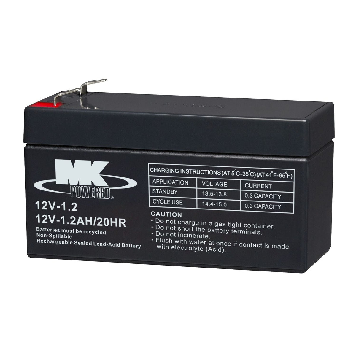 12-Volt 1.2 Ah SLA Battery, F1 Terminal