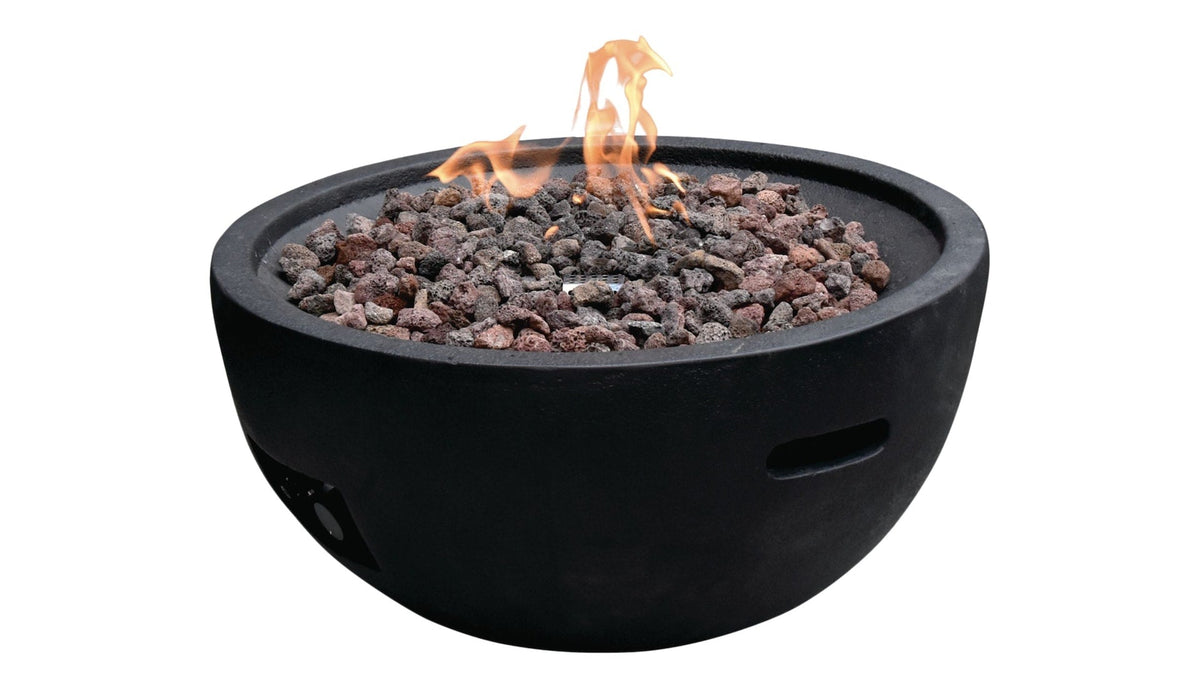 Jefferson Outdoor Gas-Fueled Fire Bowl with PVC Cover, 40,000 BTUs, 26 x 26 x 13-in