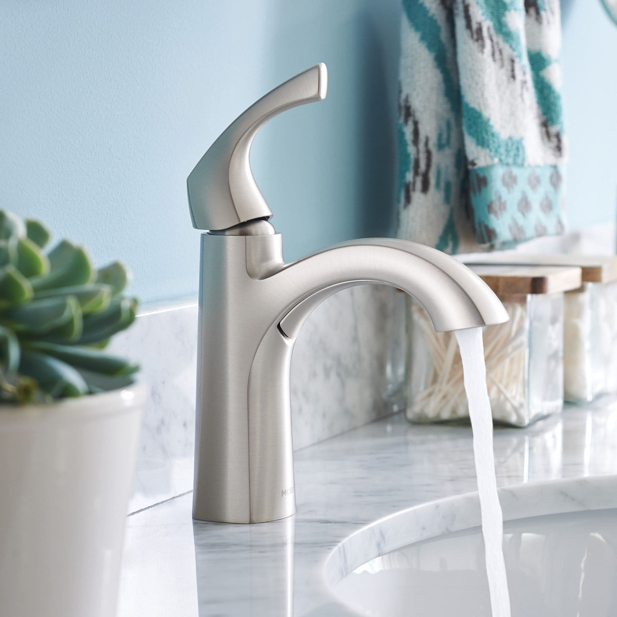 Lindor Single Handle Bathroom Faucet, Spot-resistant Brushed Nickel