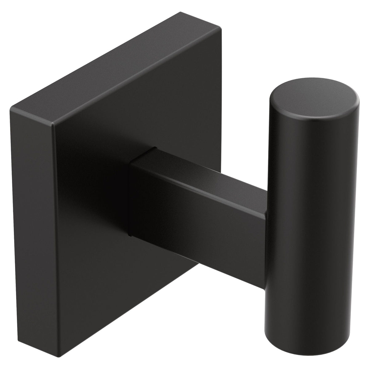 Triva Single Robe Hook, Matte Black