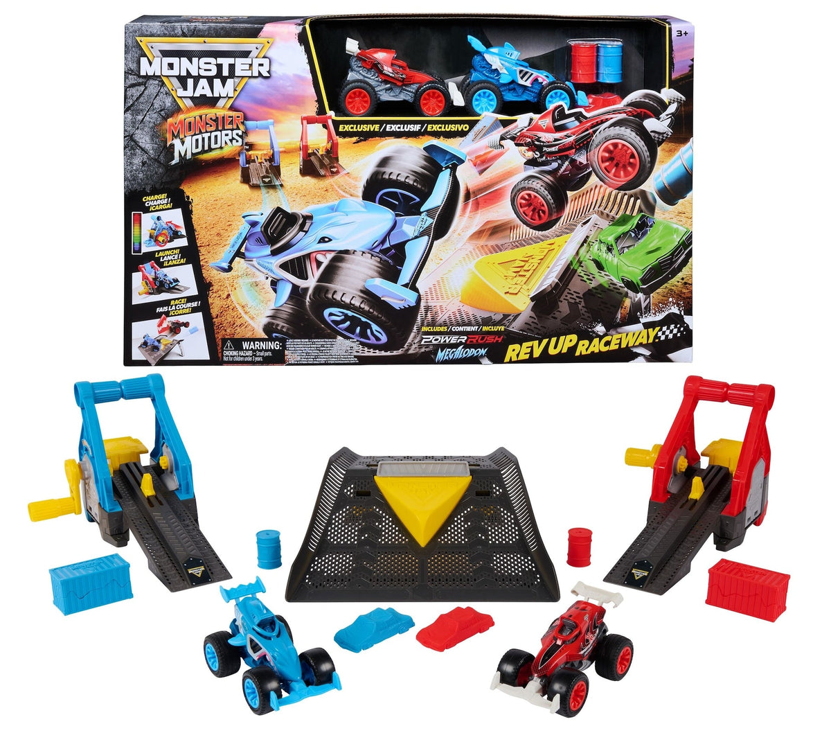 Monster Jam 1:64 Deluxe Light Up Playset