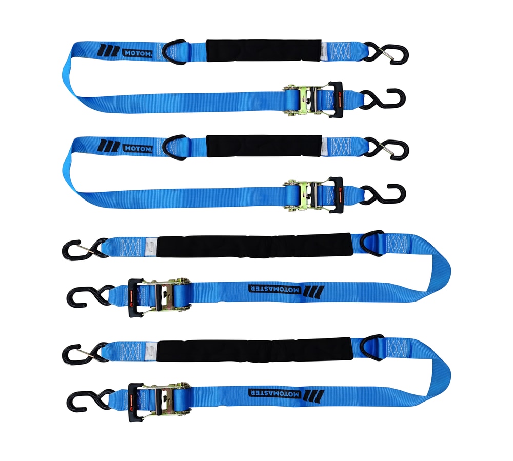 3,600-lb Heavy Duty Ratchet Tie Down Strap, Assorted Sizes, 4-pk