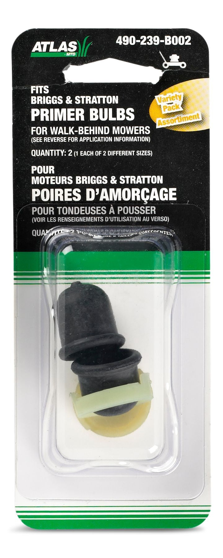 Lawn Mower Engine Primer Bulbs, 2-Pc