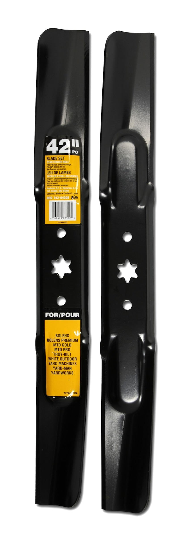 Lawn Tractor 2-in-1 2-Blade Set, 6-Point Star Mount, 42-in