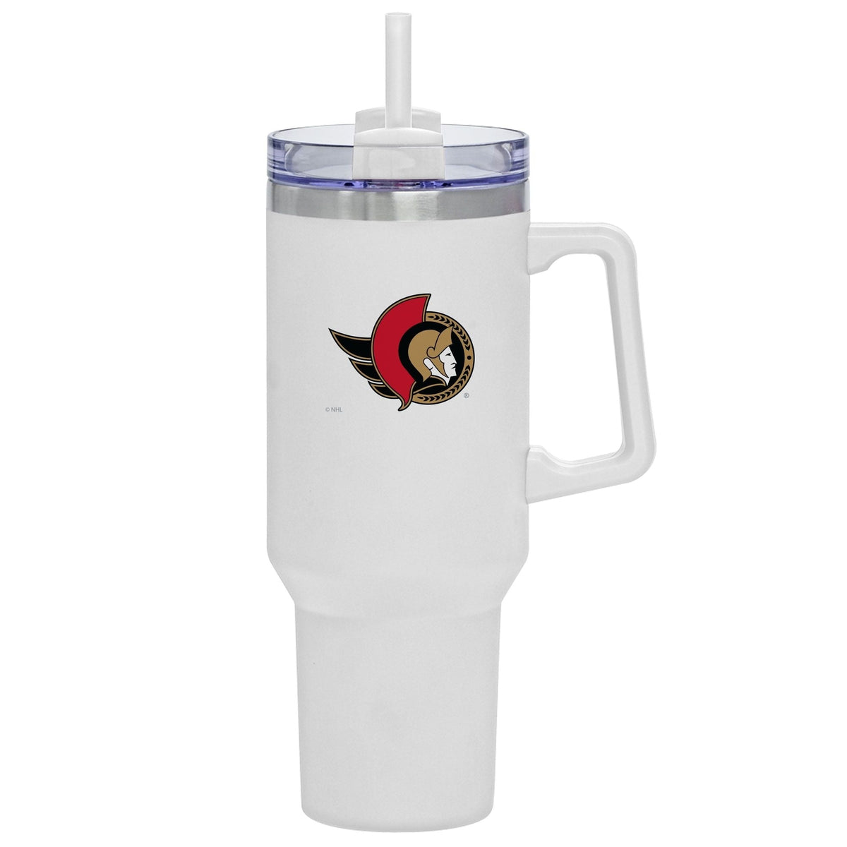 Travel Mug with Straw and Handle, 40-oz