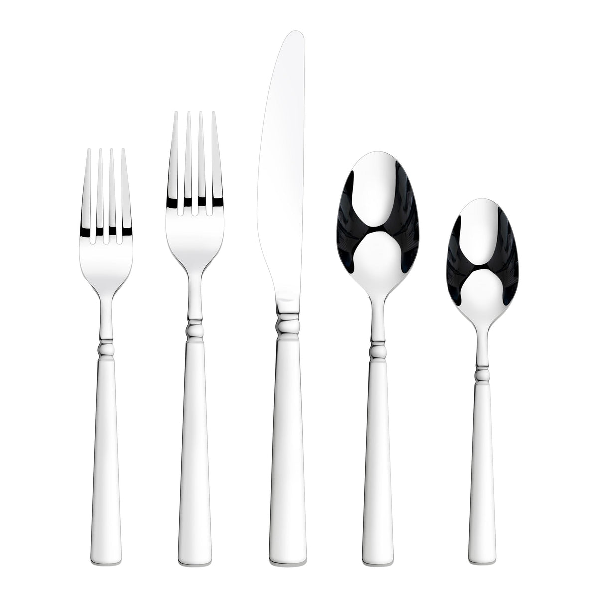 Collar Banded Flatware Set, Serves 4, 20-pc