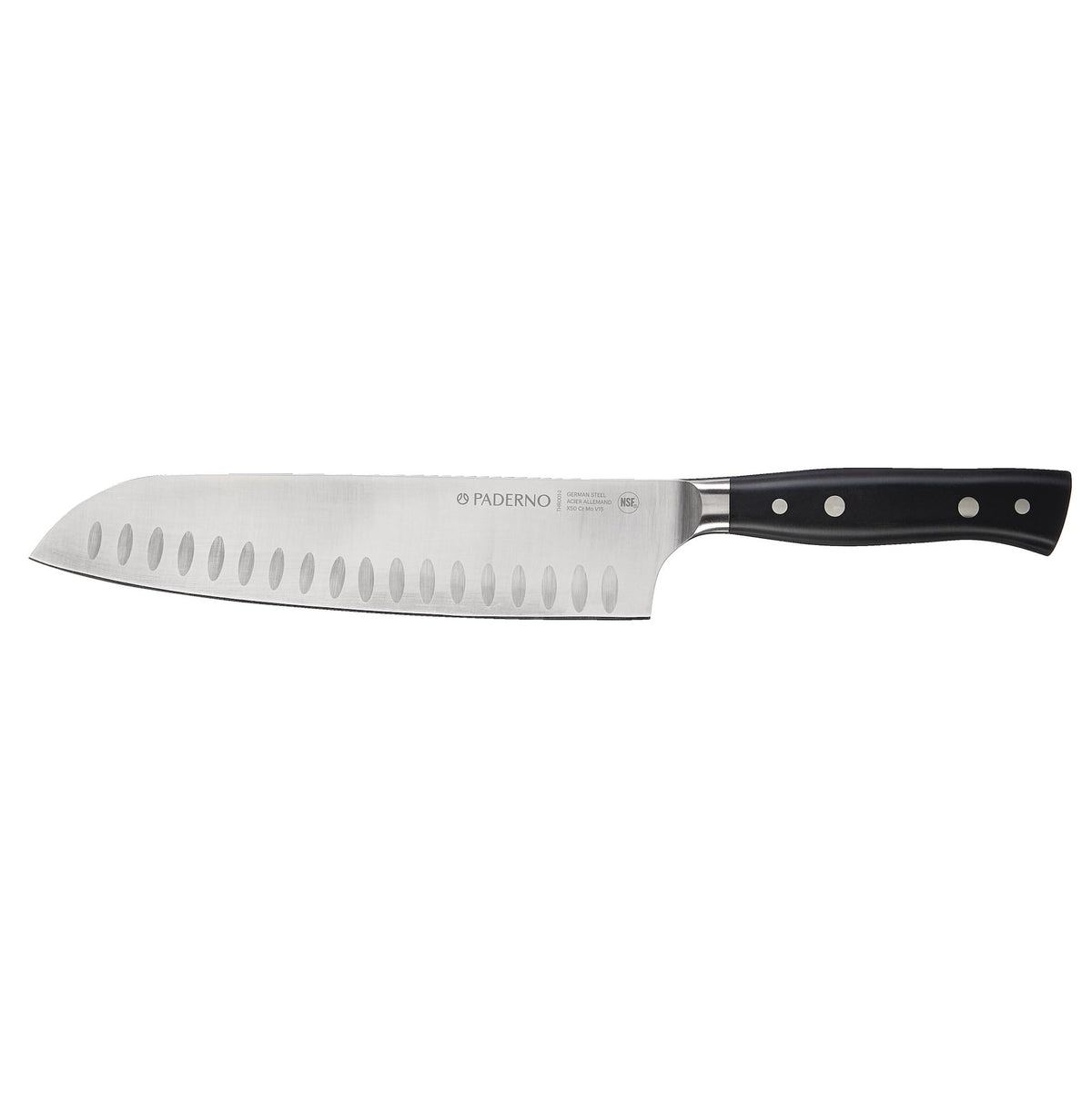 Montgomery Stainless Steel Santoku Knife, 8-in