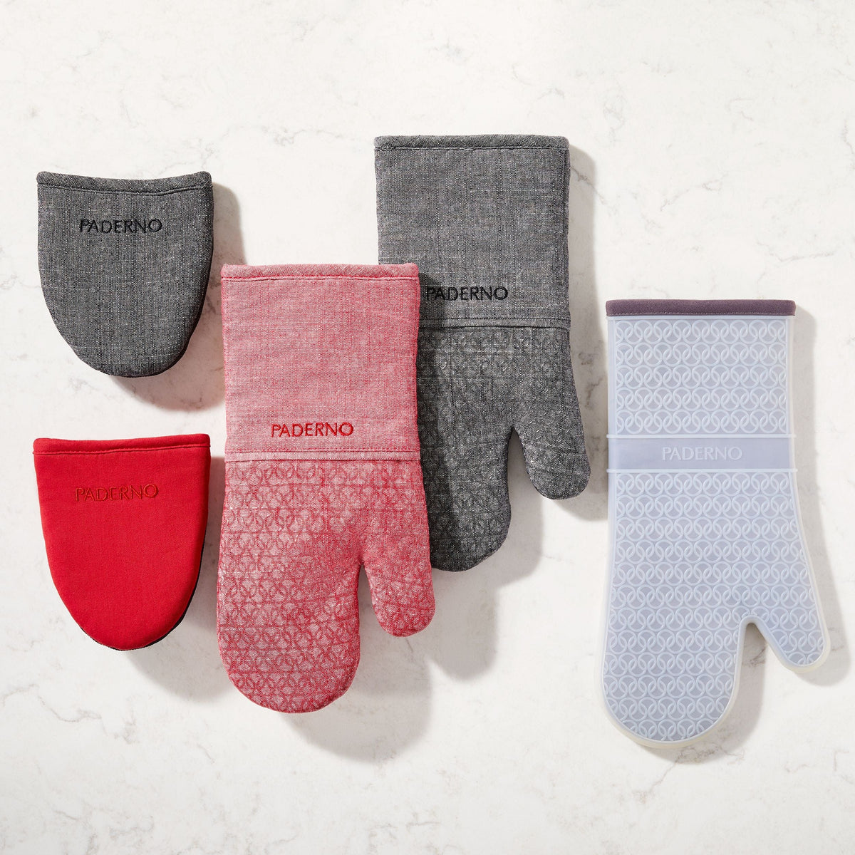 Neoprene Palm Mini Mitts, Black Chambray, One-Size, 2-pk