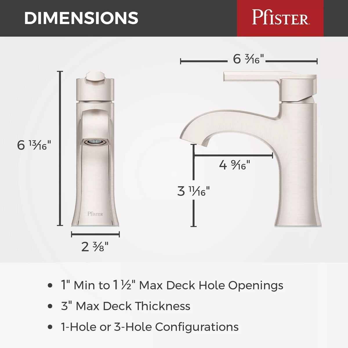 Vaneri Single Control Bath Faucet, Stainless Steel