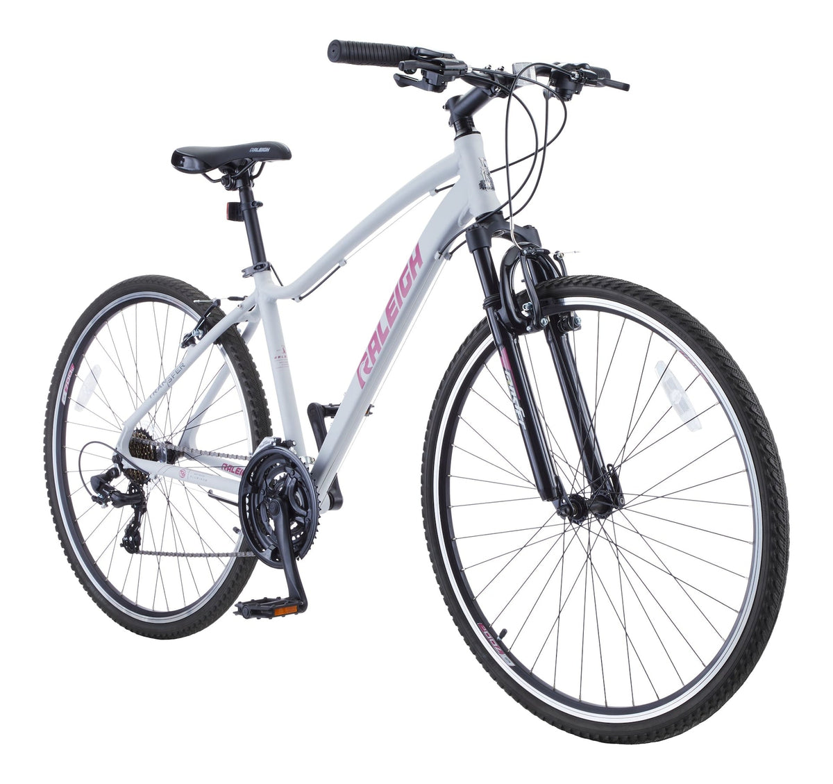 Route Hybrid Bike with Alloy V-brakes, 700C, 21-Speed, White