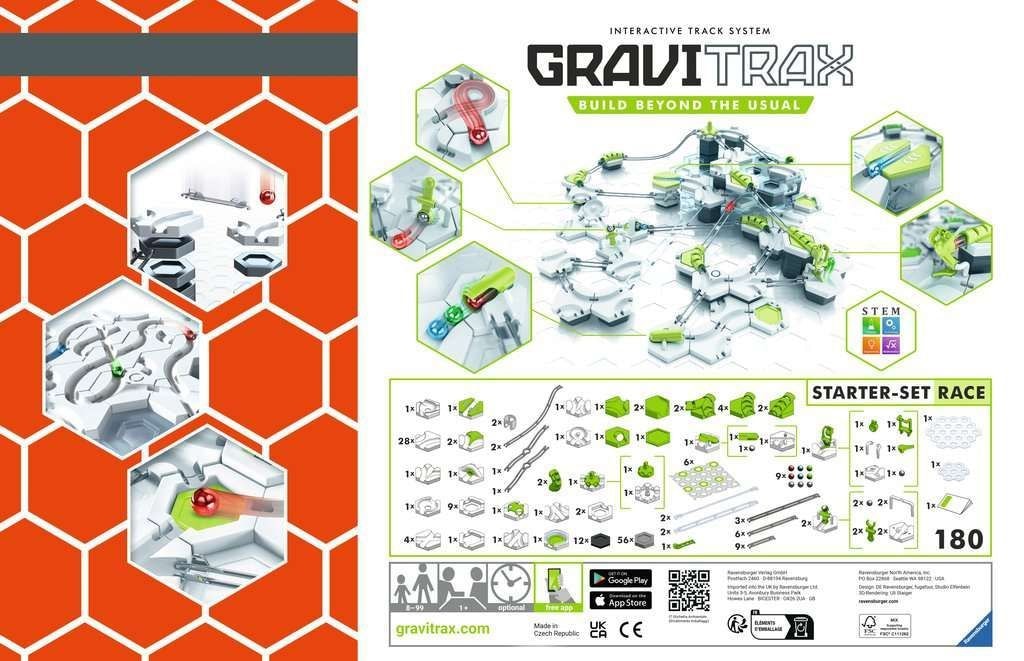 Marble Race Track Building System Starter Set for Ages 8+