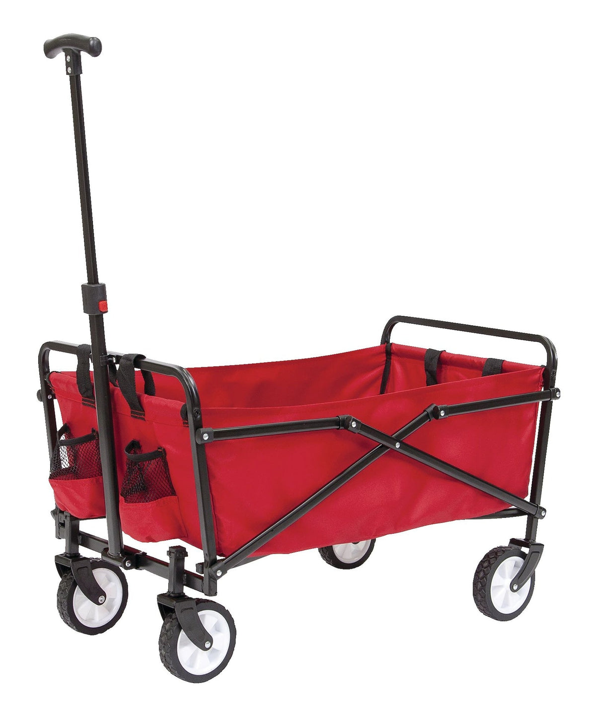 Outdoor Collapsible Folding Utility Wagon with Cup Holders, 150-lb Capacity