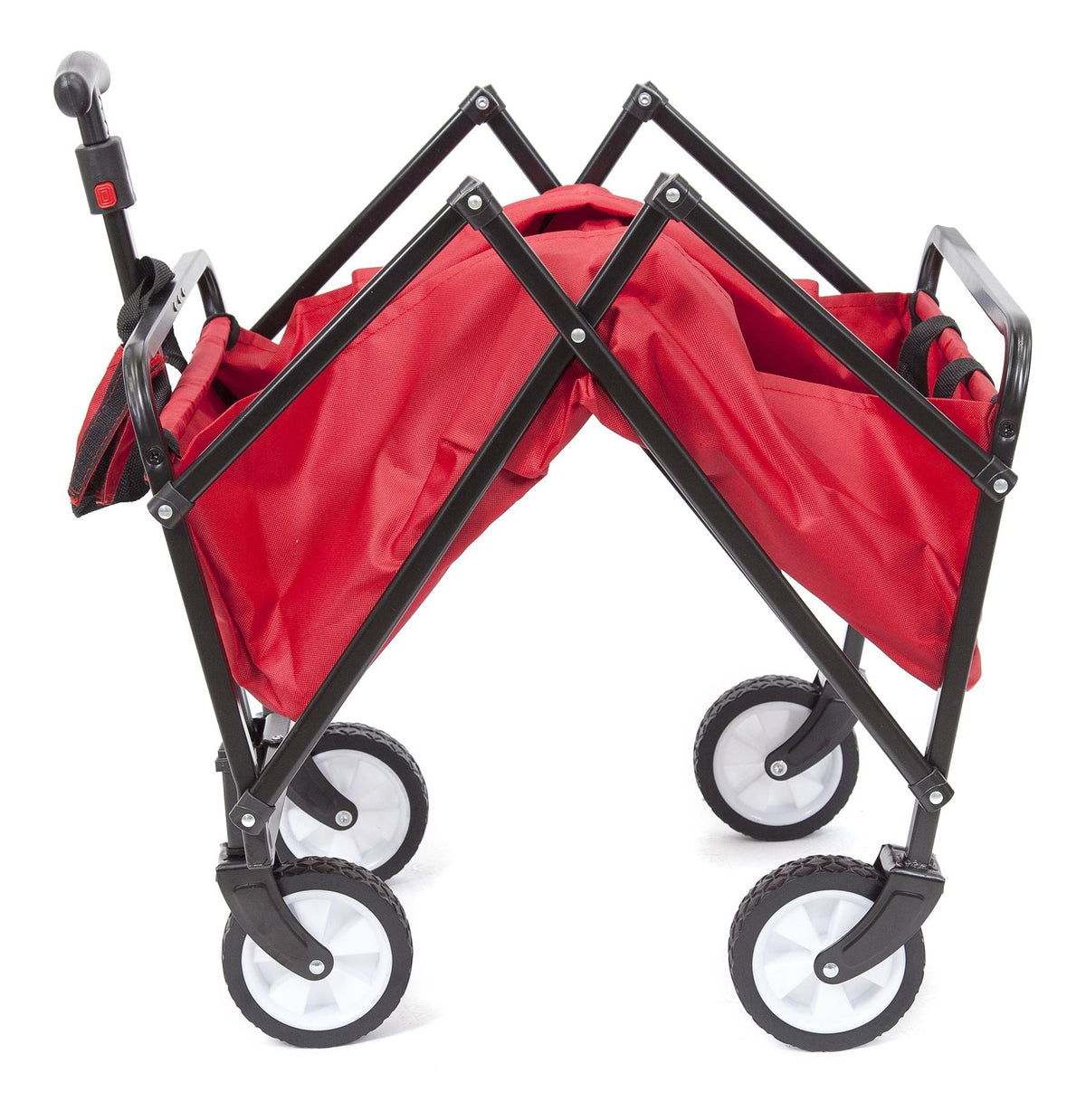 Outdoor Collapsible Folding Utility Wagon with Cup Holders, 150-lb Capacity