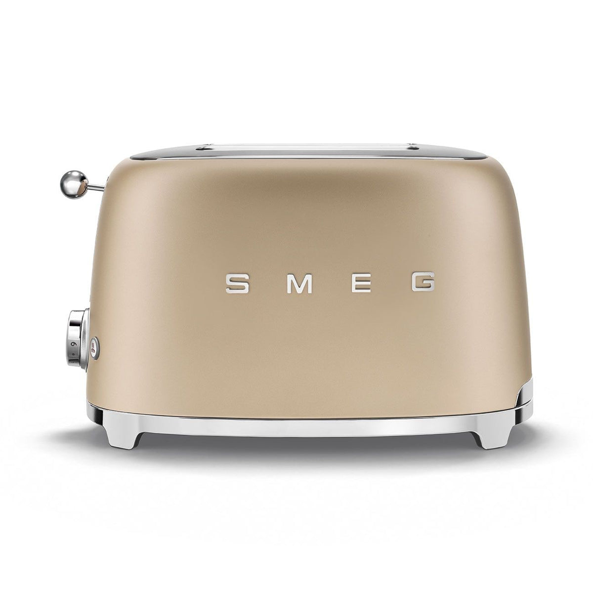 50's Retro Style Wide Slot Pop Up Electric Toaster with 6 Settings, 2-Slice, Champagne