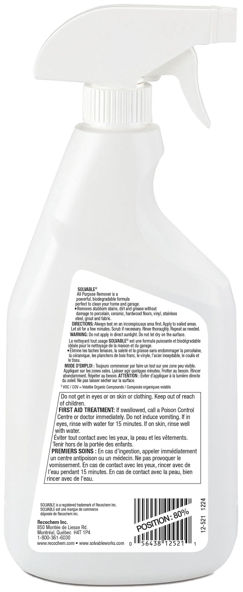 All Purpose Remover, 625-mL
