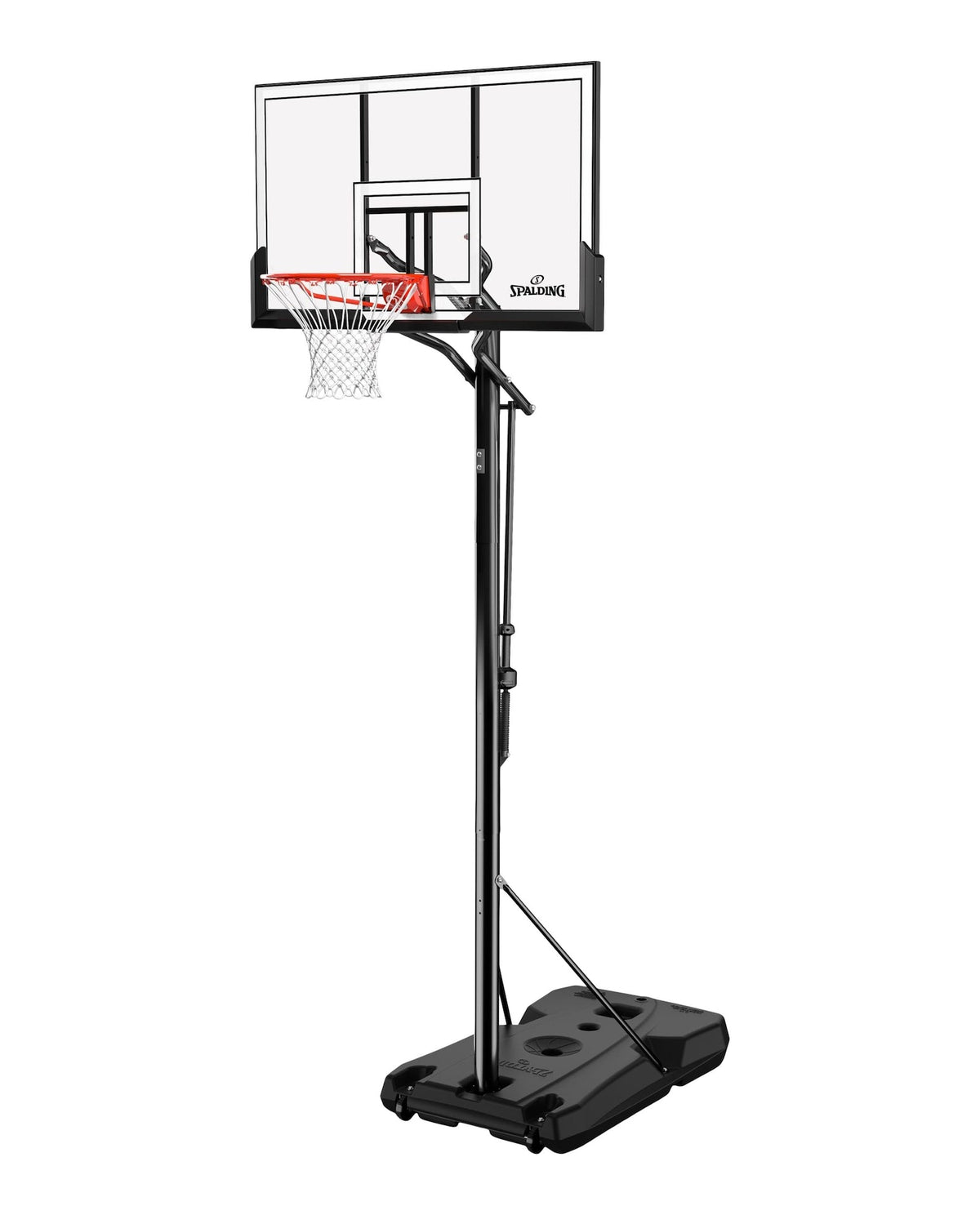 Acrylic Rapidlock Twist Portable Basketball System, 52-in