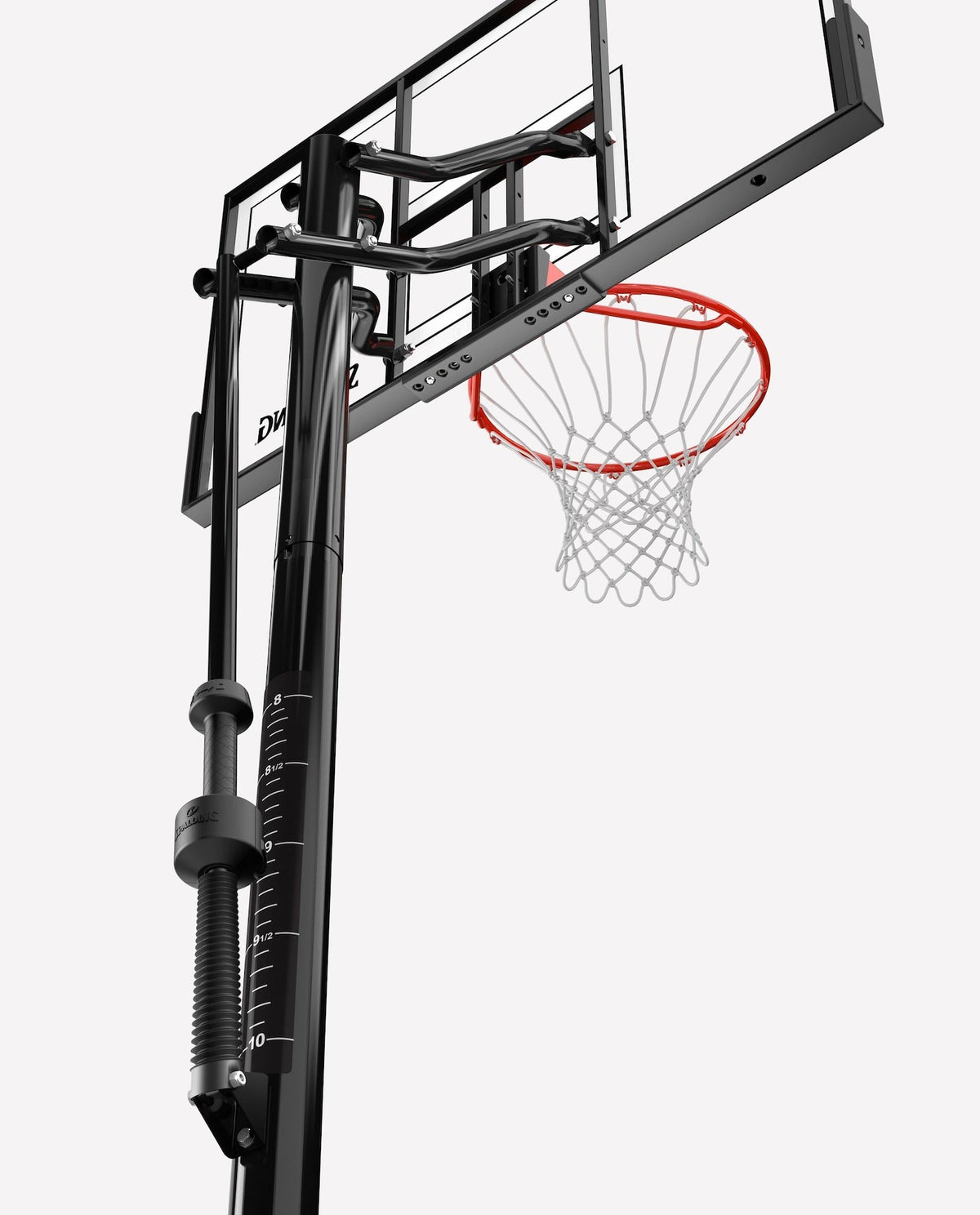Acrylic Rapidlock Twist Portable Basketball System, 52-in