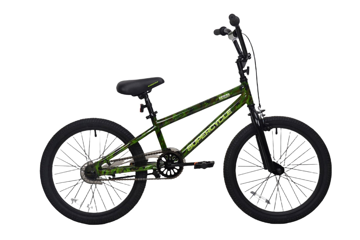Youth Bike with Hi-Ten Steel Frame, 20-in, Camo