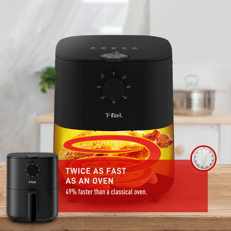 Easy-Fry Compact Air Fryer with Non-Stick Basket, 3.69-qt