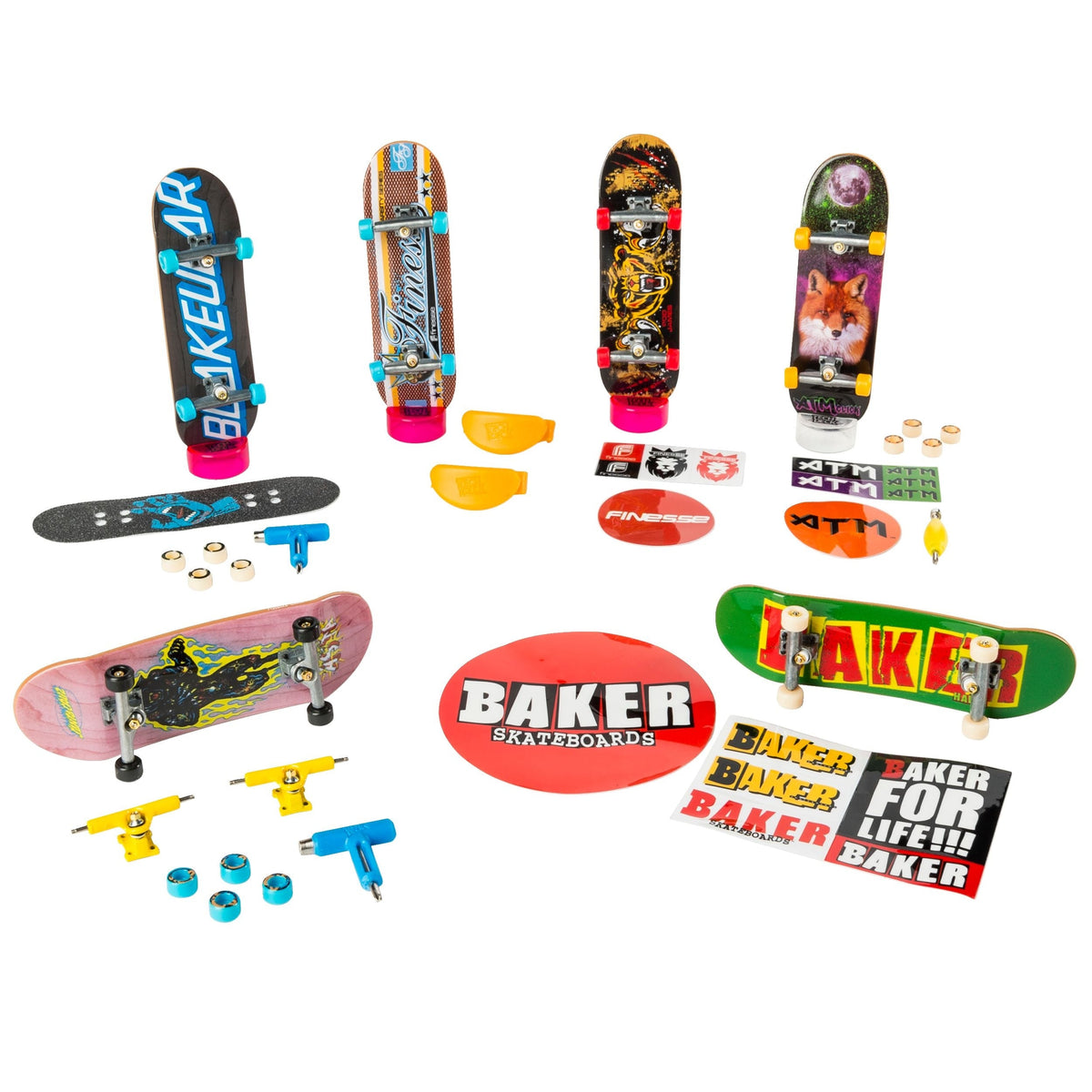 96-mm Fingerboard Mini Skateboard with Authentic Designs, Ages 6+