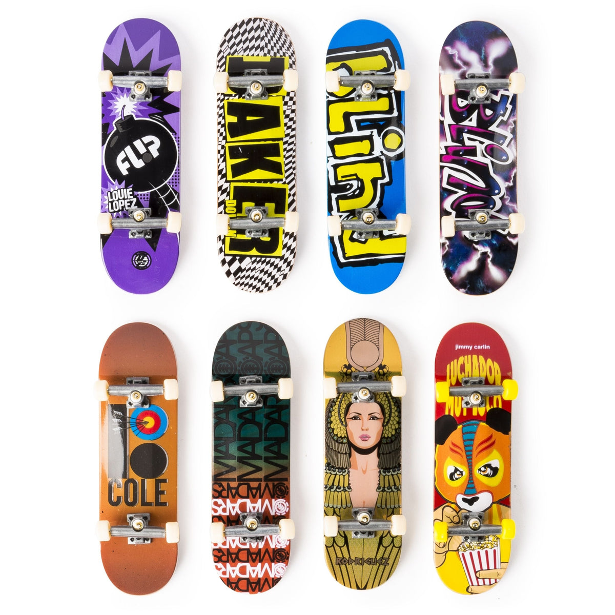 96-mm Fingerboard Mini Skateboard with Authentic Designs, Ages 6+