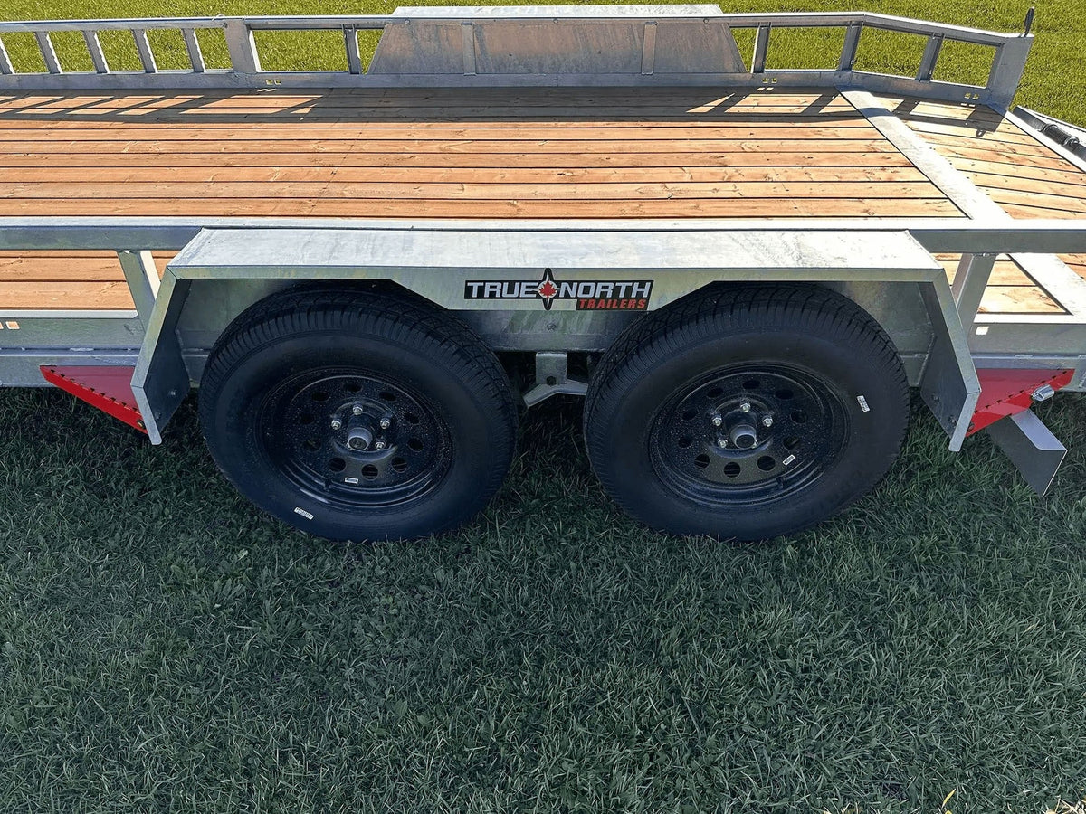 83-in x 16-ft Tandem Axle Utility Trailer, Galvanized