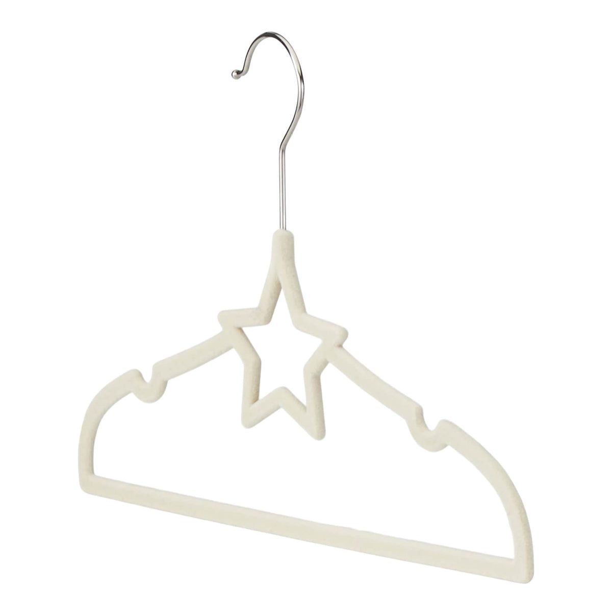 type A Kids' Non-Slip Slim Swivel Hanger with Star, Drizzle, 10-pk