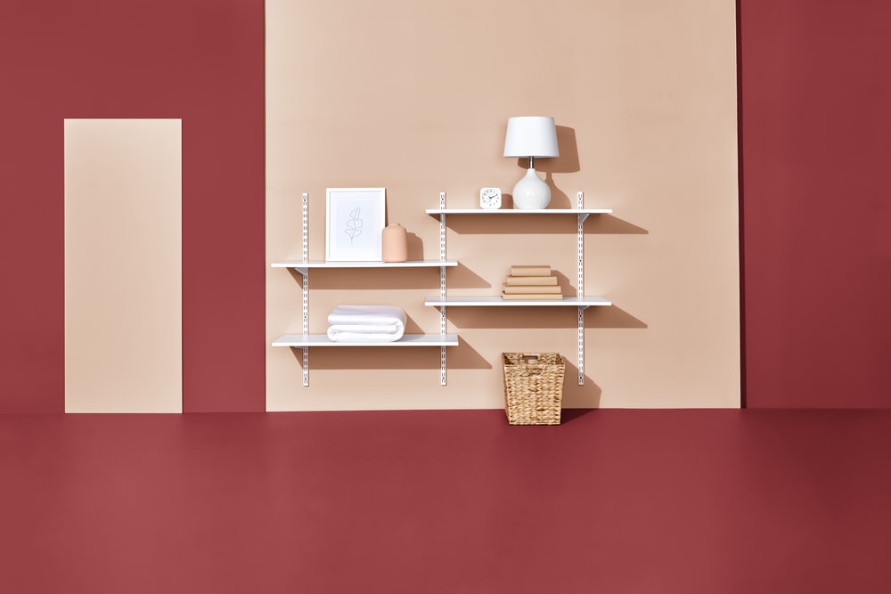 type A Wooden Floating Wall Shelf Board, White, 16 x 35-in