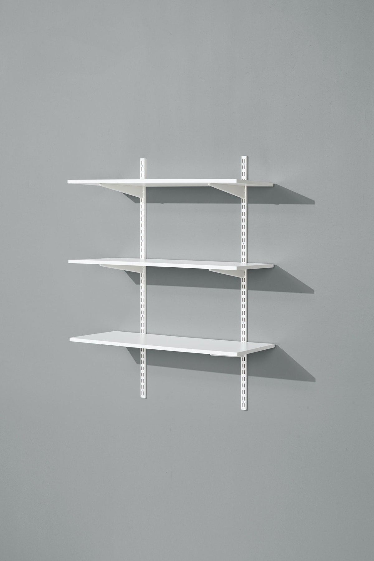 type A Wooden Floating Wall Shelf Board, White, 16 x 35-in
