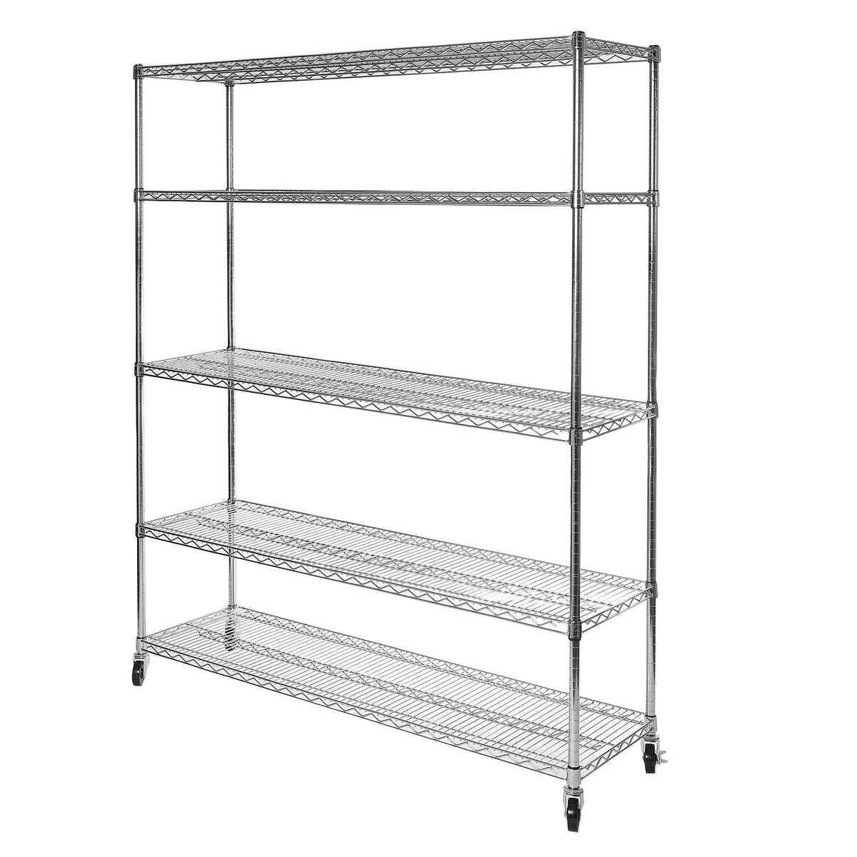5-Tier Steel Shelving Rack, 60-in x 24-in x 72-in