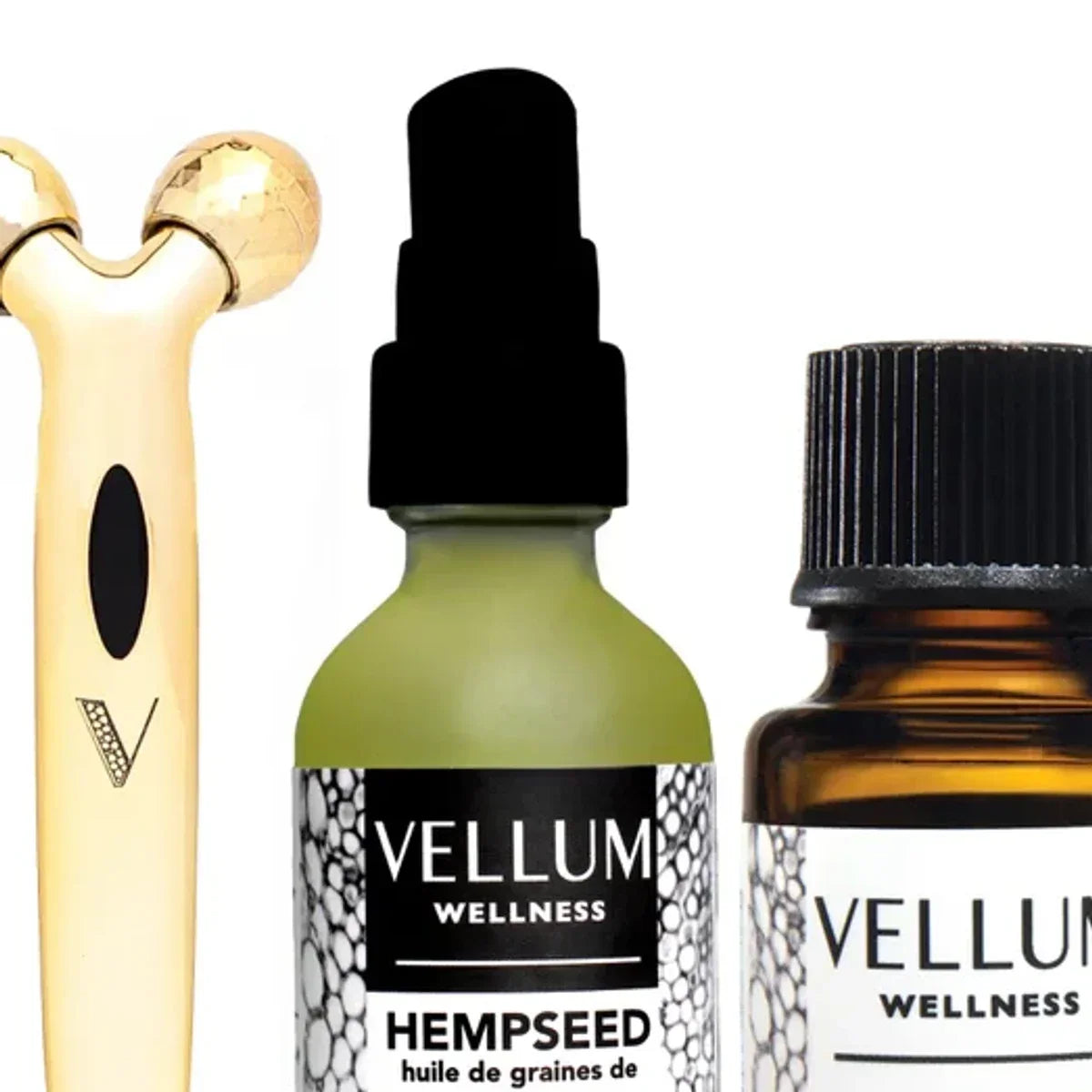 Vellum Wellness Mature Skin Kit with Essential Oils and Facial Roller