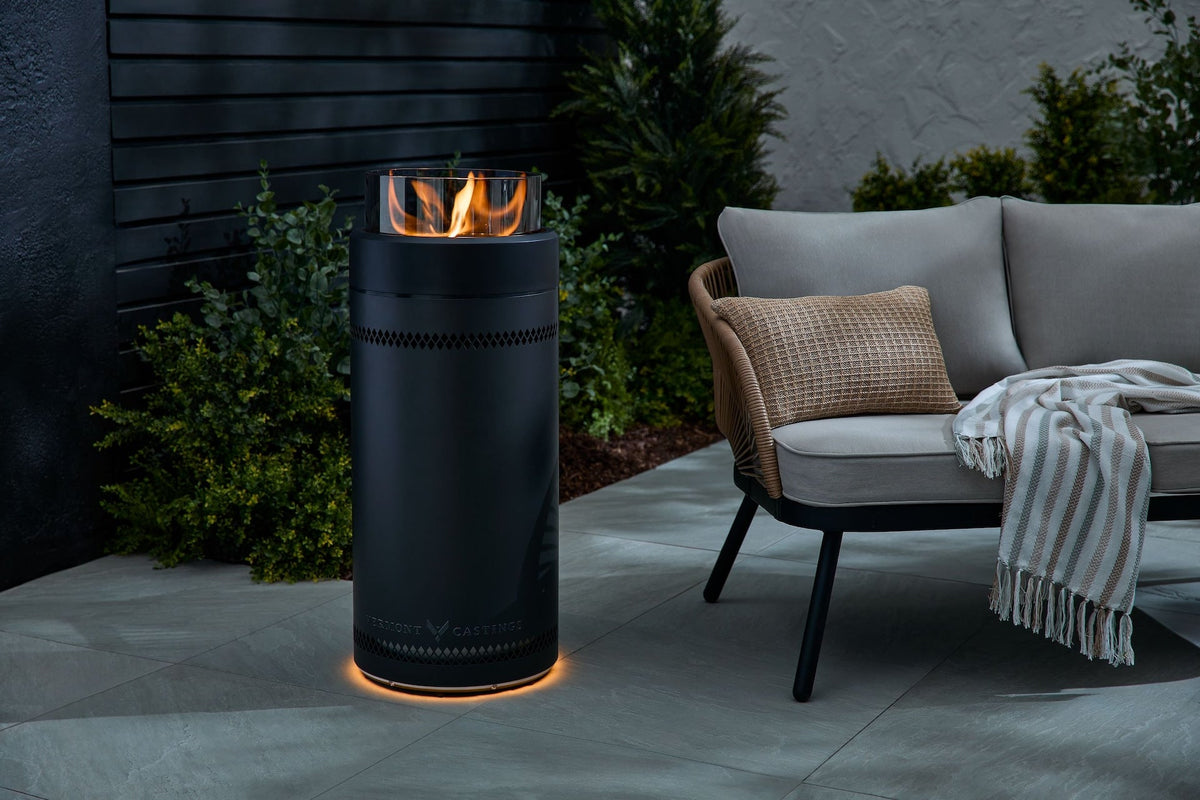 LP Gas Fire Column with LED Glow Ring