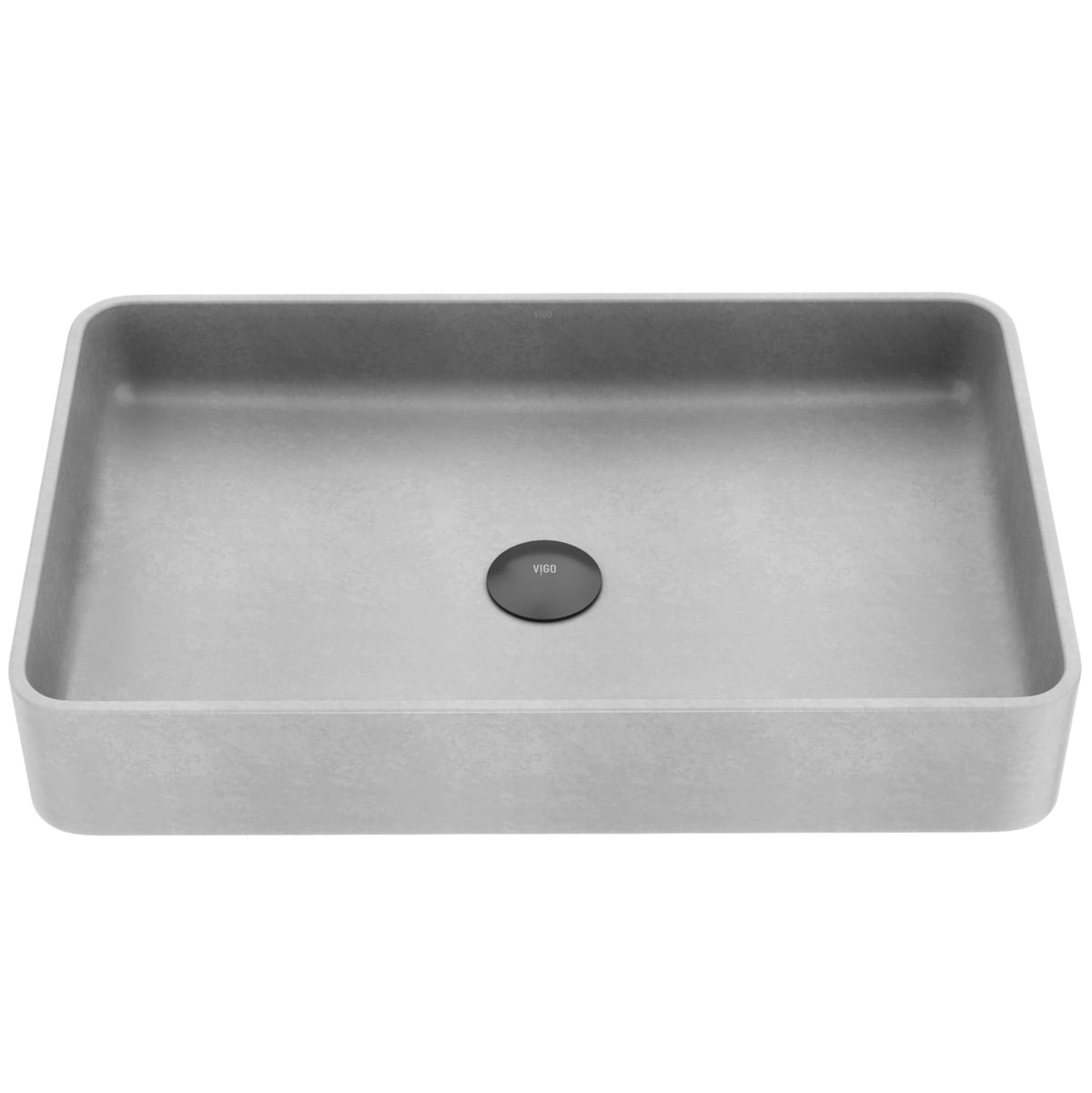 Basilica Gothic 23x14-in Deep Grey Bathroom Sink/Basin with Rectangular Vessel