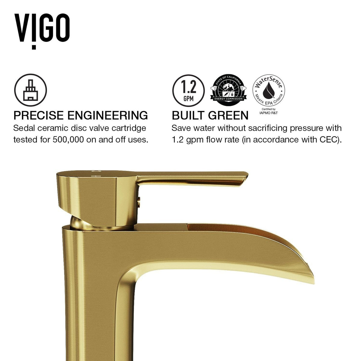 Glass Grey Onyx Bathroom Sink/Basin Set with Matte Gold Niko Faucet and Rectangular Vessel