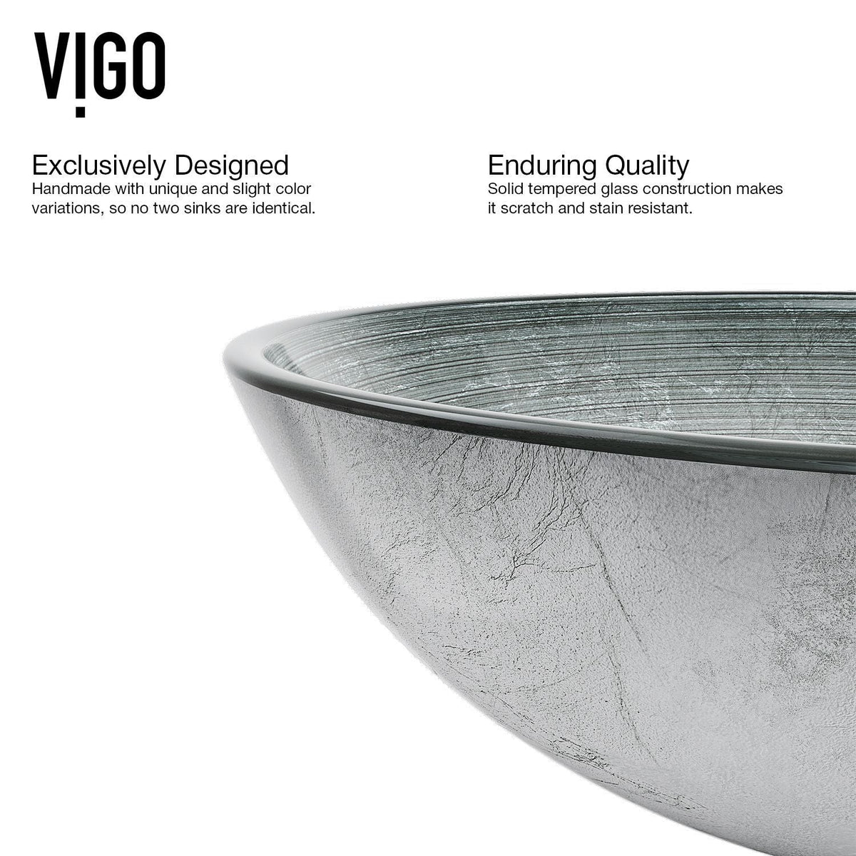 Glass Simply Silver Bathroom Sink/Basin Set with Niko Faucet and Round Vessel