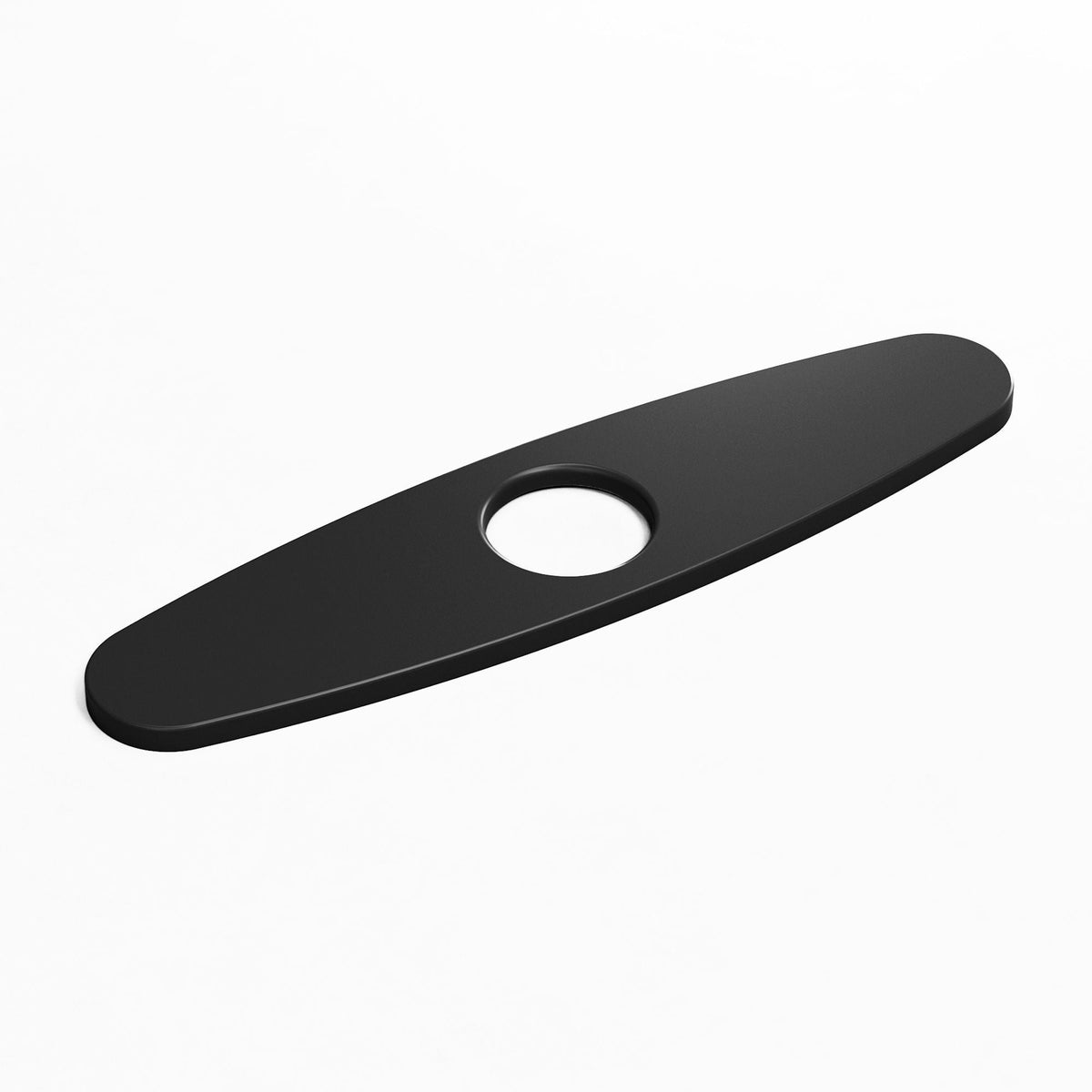 Kitchen Sink Faucet Hole Cover Deck Plate For 1 or 3 Hole, Matte Black, 10-in