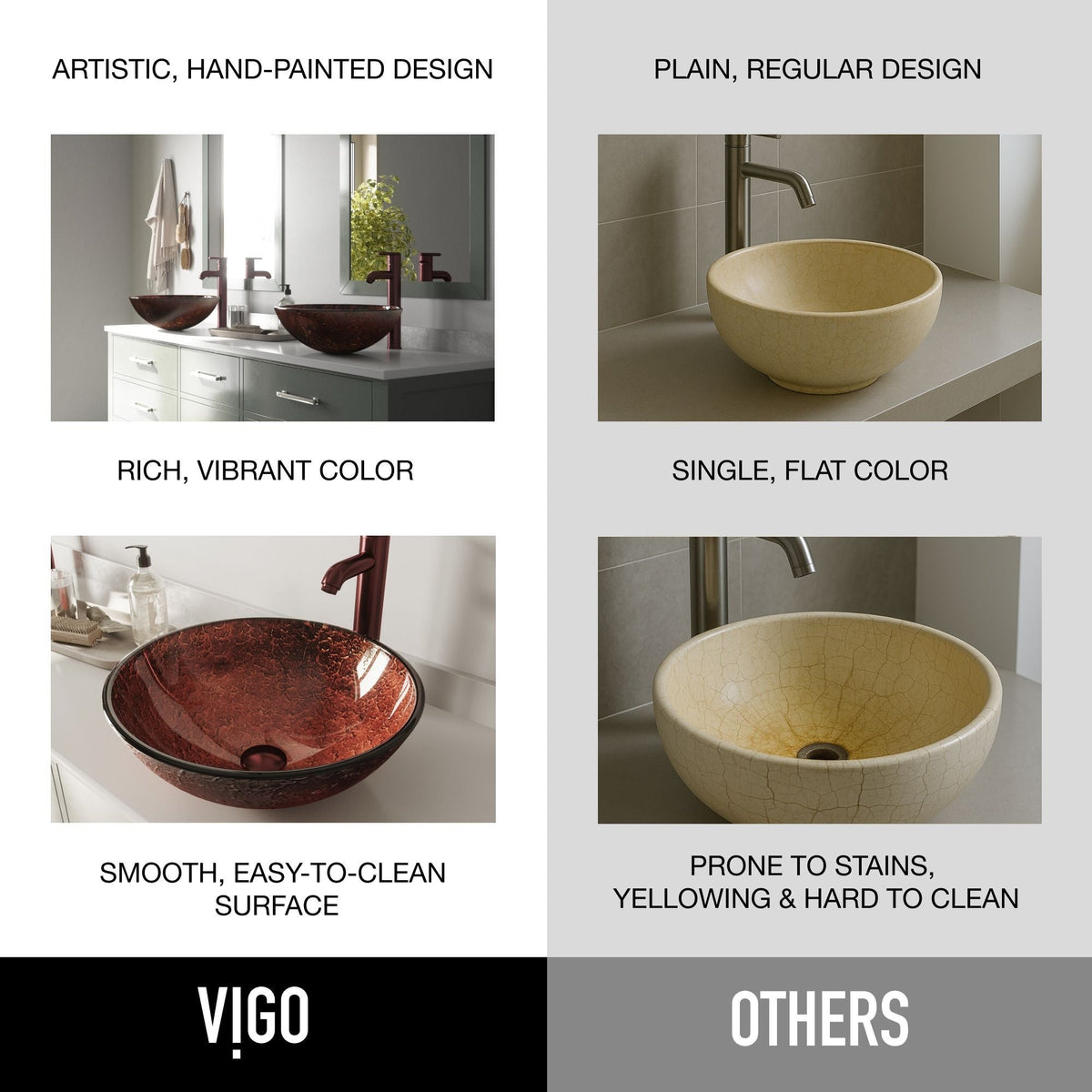 Mahogany Moon Glass Vessel Bathroom Sink