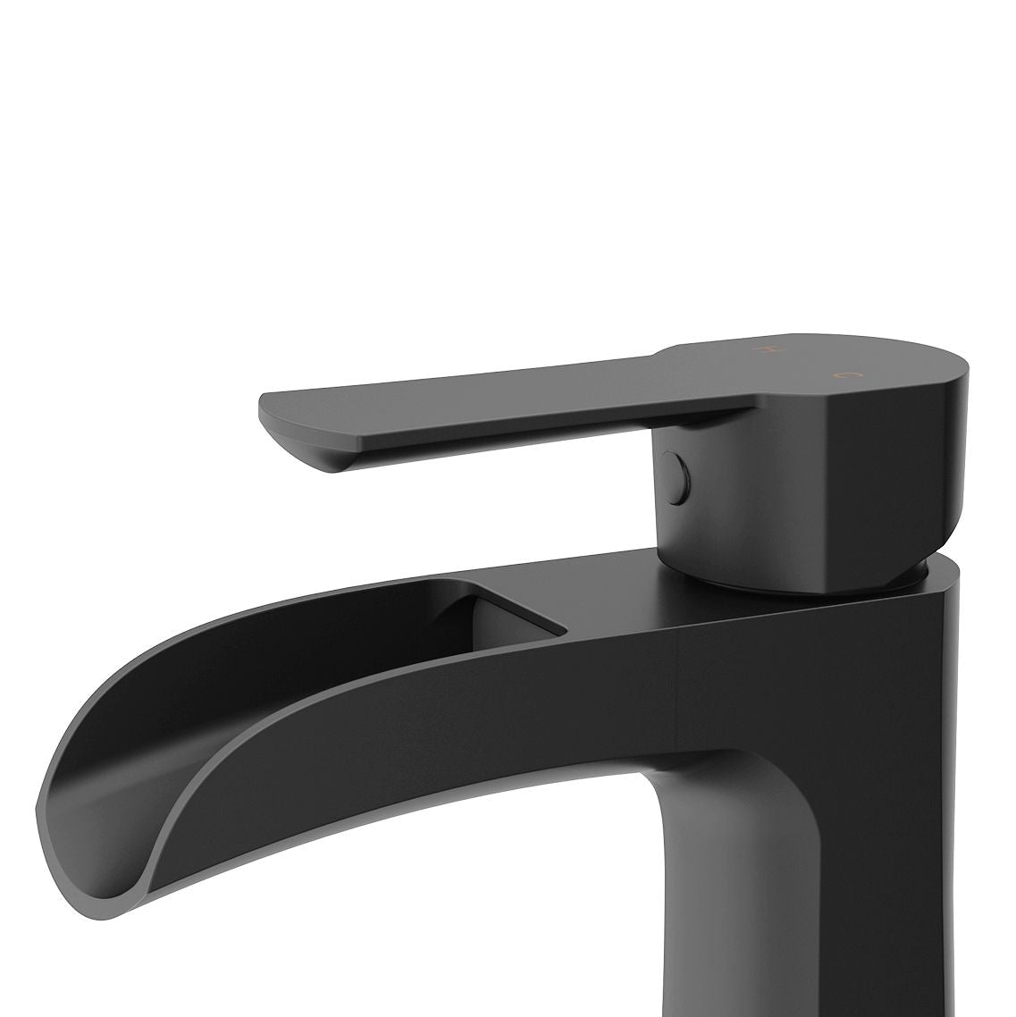 Paloma Single Handle Single Hole Bathroom Sink Faucet, WaterSense Certified, Matte Black