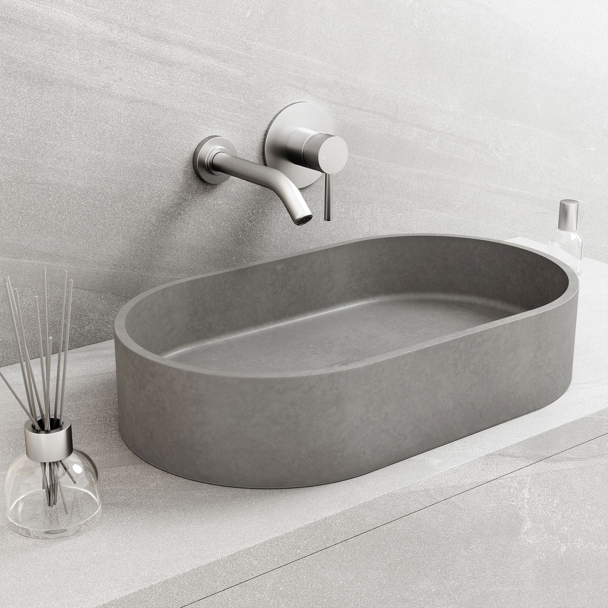Sagrada Gothic 24x14-in Deep Grey Bathroom Sink/Basin with Rectangular Vessel
