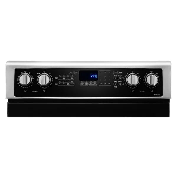 Whirlpool 30 in 6.7 cu ft. Stainless Steel Electric Double Oven Range with True European Convection