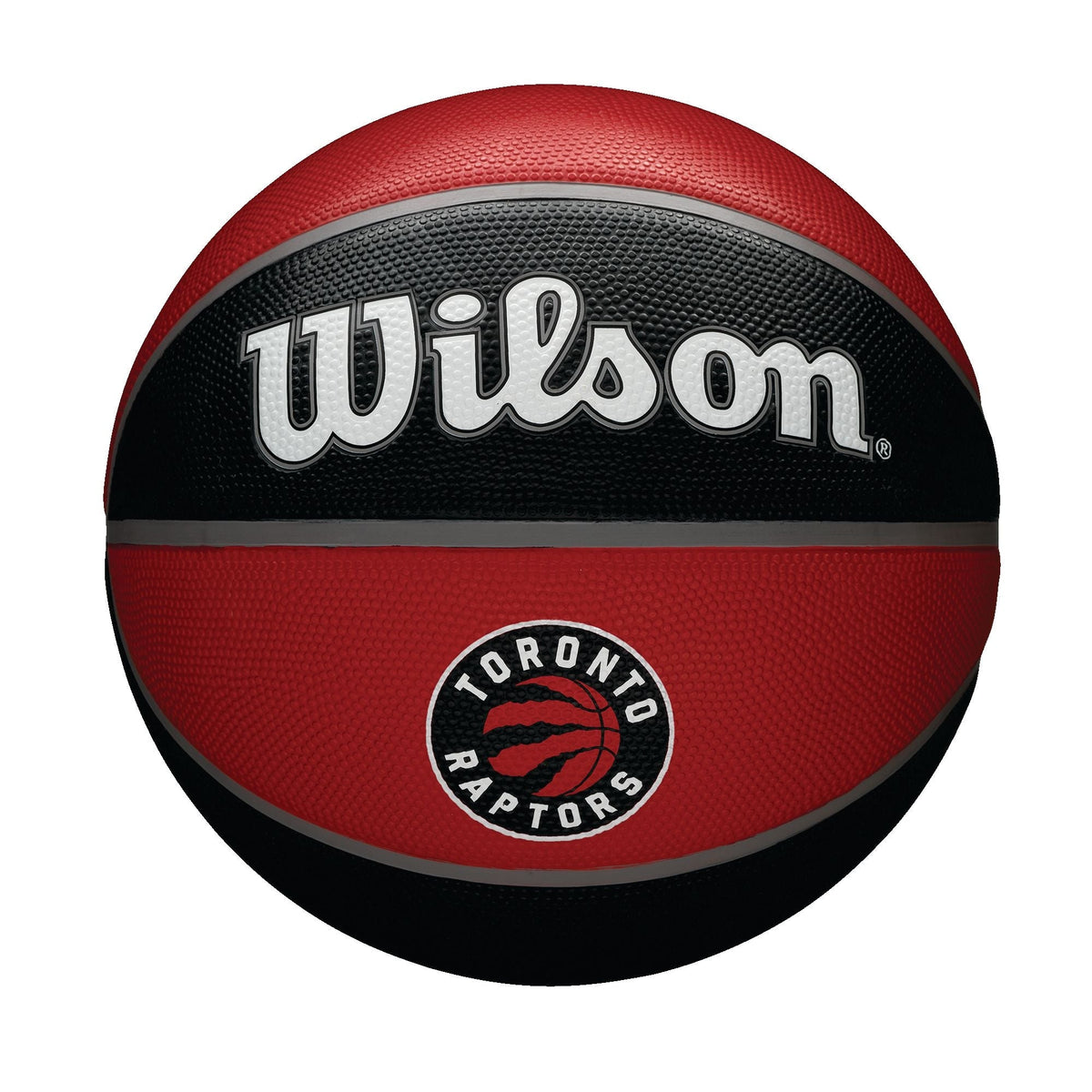 Tribute Outdoor Rubber Basketball, Official Size 7 (29.5-in), Black/Red