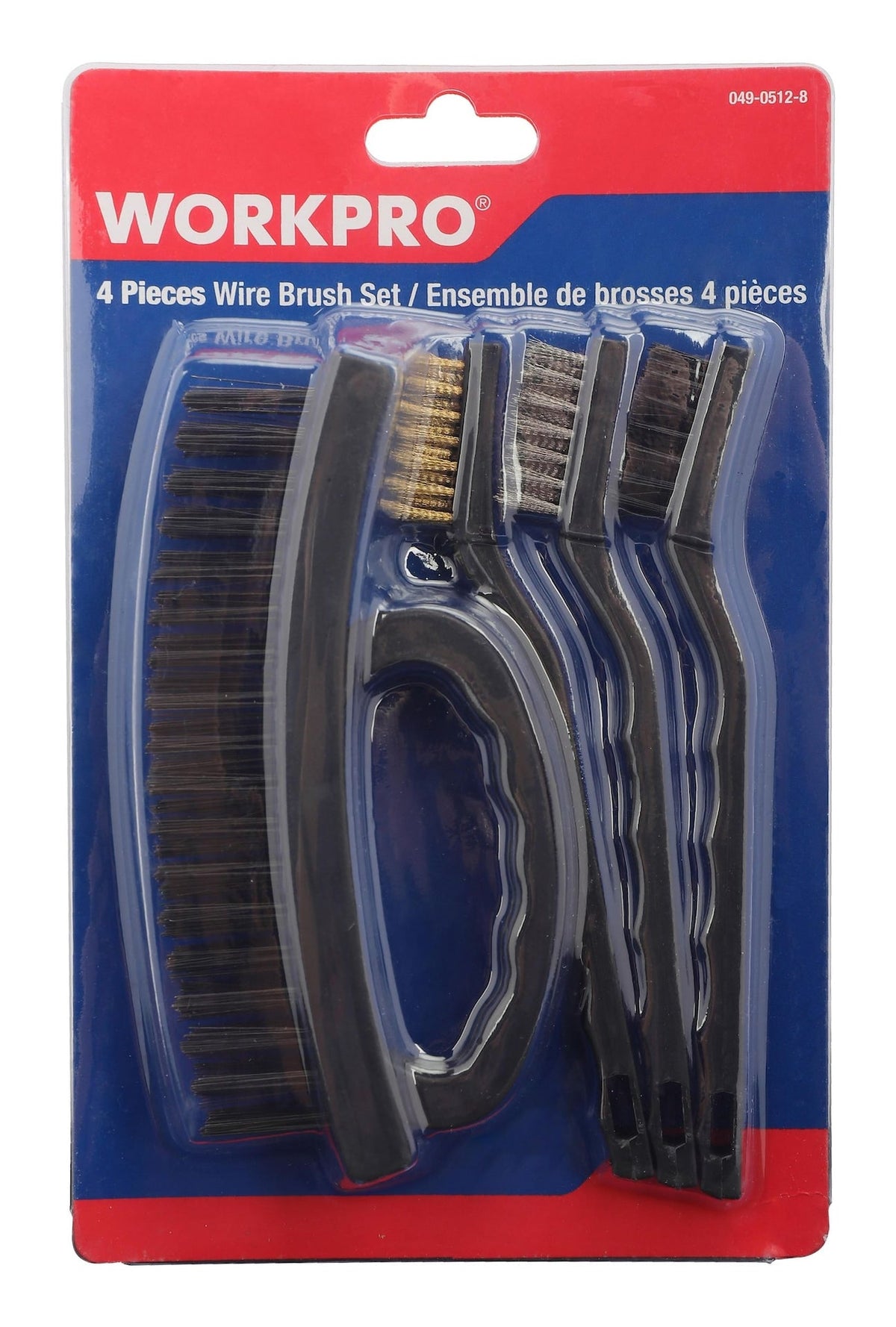 Carbon Steel Wire Cleaning Brush Set, Removes Paint, Rust & Dirt From Metal, 4-pc