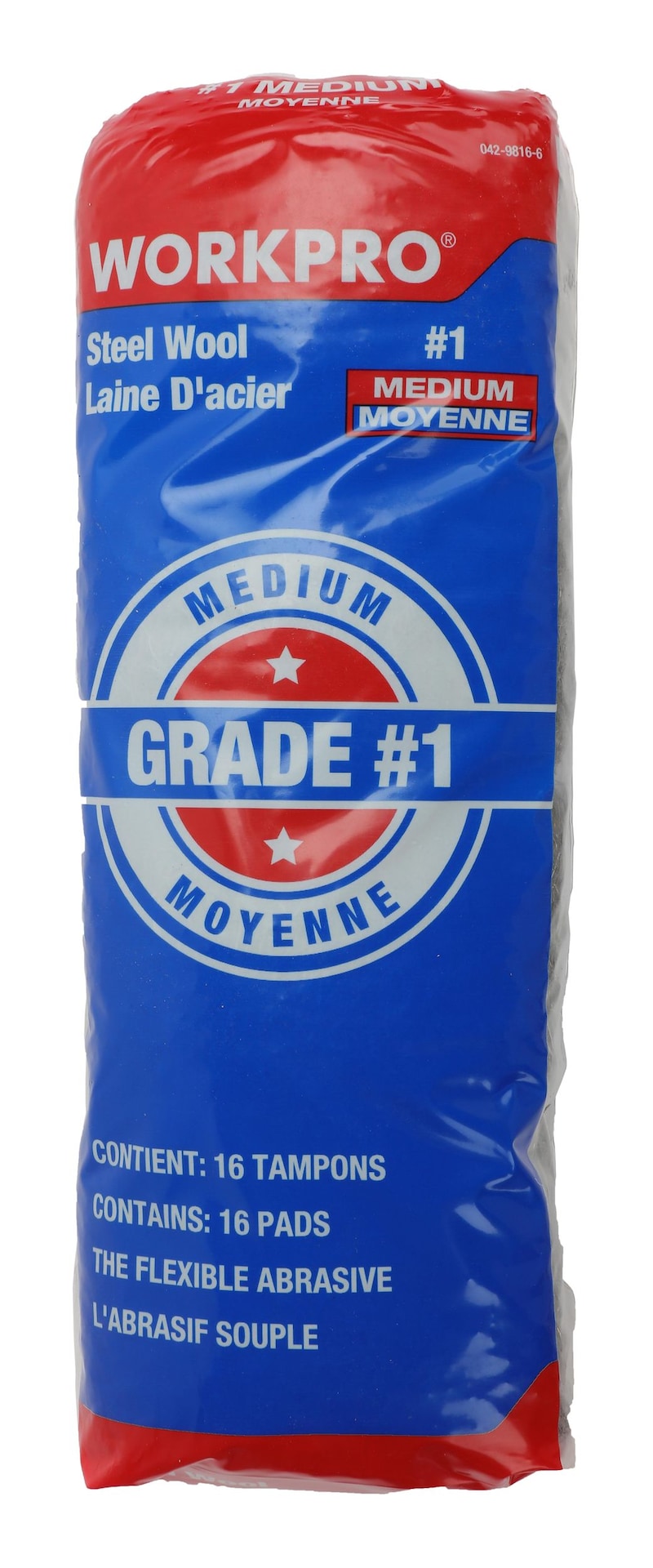 Steel Wool Pads, Surface Cleaning, Preparation & Rust-Removal, Medium Grade, 16-pk