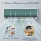 18000 BTU Mini Split Air Conditioner Heater 19 SEER2 1250 Sq. Ft Coverage