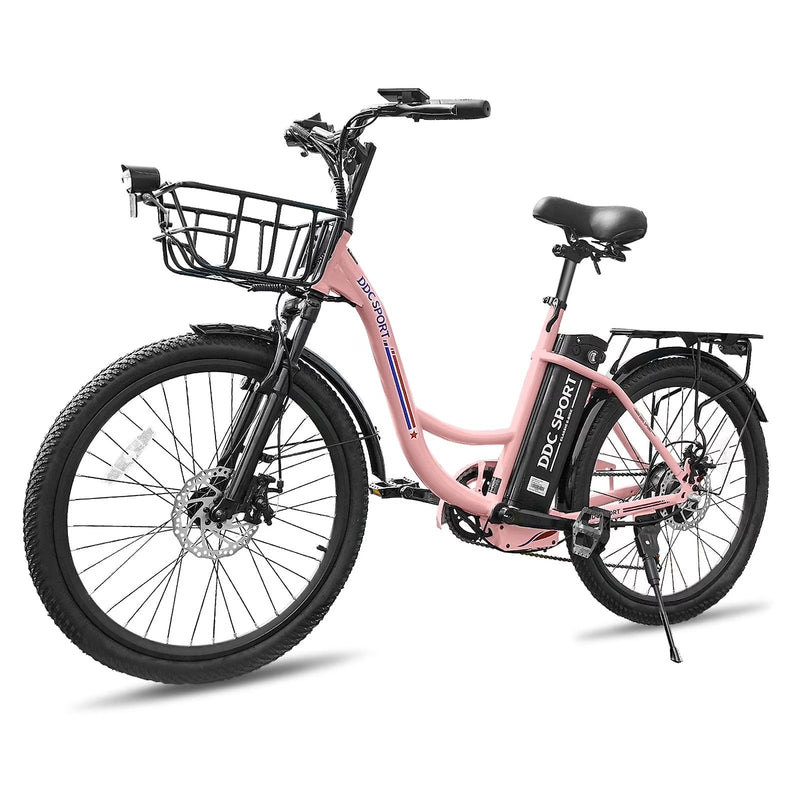 24 Inch Cruiser Electric Bike, E-Bike for Adults, Ebike with 36V 10.4AH Removable Battery, Step Through Ebike for Women Men,City Electric... C7346