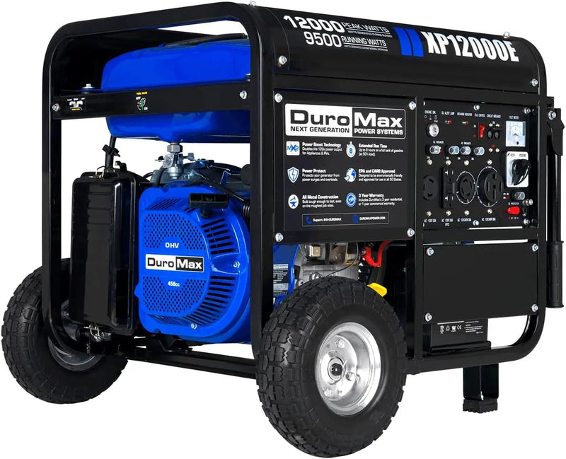 13,000-Watt Dual Fuel Portable Generator - Gas & Propane, Electric Start, Whole Home Backup Power, Transfer Switch Ready, RV & Emergency Ready R5515
